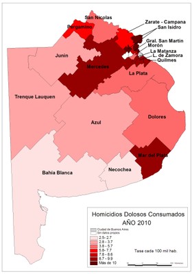 Homicidios dolosos consumados 2010