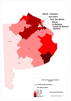 Homicidios dolosos consumados 2013